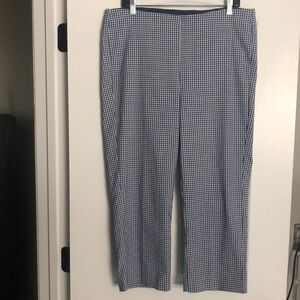 Chico’s blue gingham stretch crop pants 2 US 12